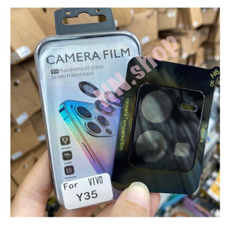 🚚พร้อมส่งในไทย📮ฟิล์มกระจกเลนส์กล้องLens(ดำ) 3D สำหรับรุ่น ViVO Y35(5G)ฟิล์มกระจะติดเลนส์มือถือ