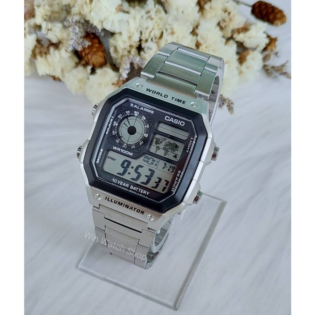 นาฬิกา Casio รุ่น AE-1200WHD-1A และ AE-1200WH นาฬิกาข้อมือผู้ชาย World time  -ของแท้ 100% ประกันศูนย์ CMG 1 ปี