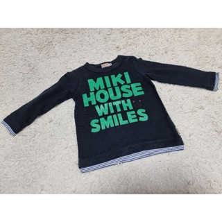 S90 มือสองสภาพดี เสื้อเด็ก Mikihouse แท้ ไซส์ 90 ผ้าดี ใส่สบาย แขนยาว