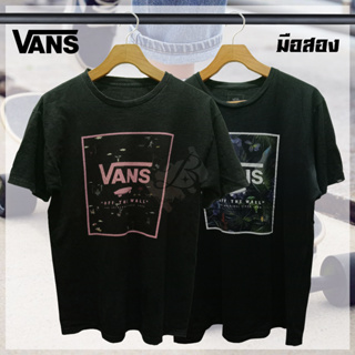 เสื้อยืดแวน Vans off the wall สเก็ตบอร์ด skateboard เสื้อยืดแขนสั้น คอกลม พิมพ์ลาย แบรนด์แท้ มือสอง