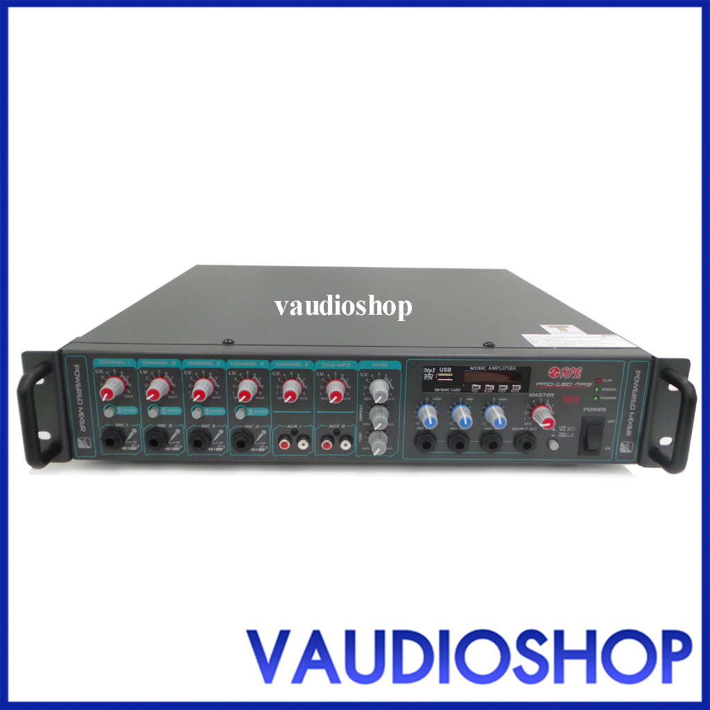 NPE PMD-150MP3 (USB, FM) เพาเวอร์มิกซ์ พาวเวอร์ แอมป์ เครื่องขยายเสียง เอ็นพีอี PMD-150 MP3
