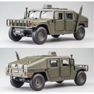 รถโมเดลเหล็กทหารUS HUMVEE 1:32 มีเสียงและมีไฟรายละเอียดสวยทั้งภายนอกและภายในเป็นงาน โมเดล