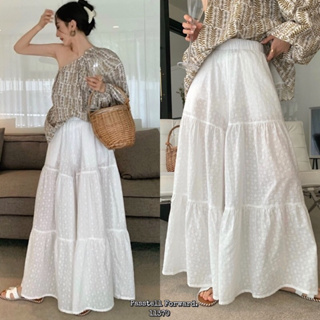 🇰🇷New🇰🇷  Korea laced wide-leg trousers  มาใหม่เลยค้า กับกางเกงขาบานลูกไม้ เอวสมอคอย่างดีเลยค้า