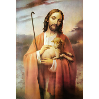 โปสเตอร์ รูปวาด พระเยซู Jesus Christ POSTER 21”x27” นิ้ว ศาสนา คริสต์ ภาพมงคล เสริมฮวงจุ้ย