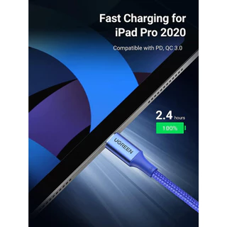 UGREEN (US316) มี 3 สี ดำ ฟ้า เขียว USB-C to USB C Cable, USB Type-C 100W Power Delivery PD Charging Cord