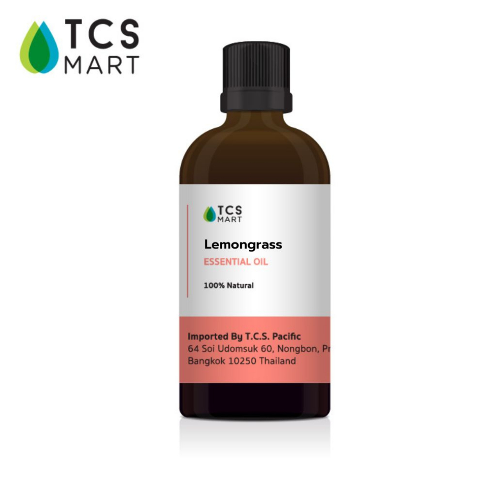 น้ำมันหอมระเหยตะไคร้หอมอินเดีย 100% (Lemongrass Essential Oil India 100%) 100 mL.