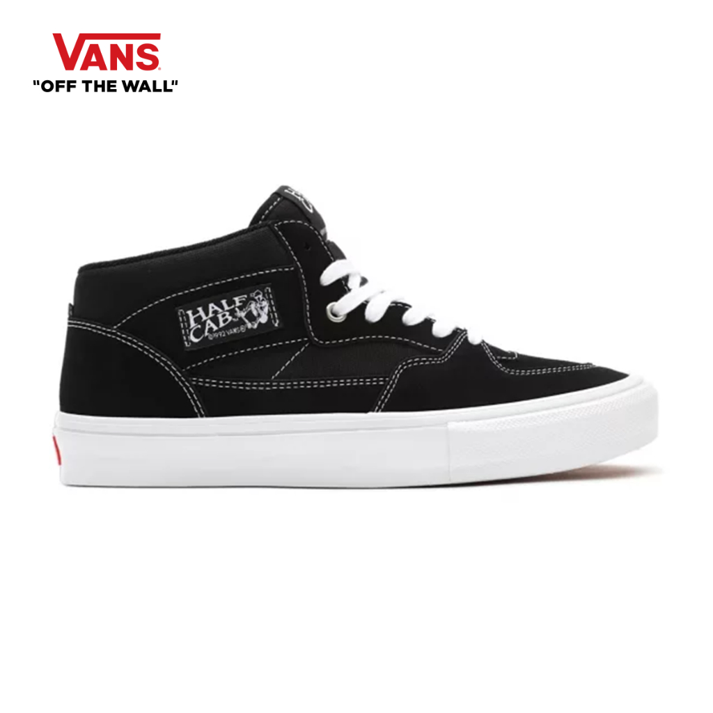 VANS SKATE HALF CAB - BLACK/WHITE รองเท้า ผ้าใบ VANS ชาย หญิง