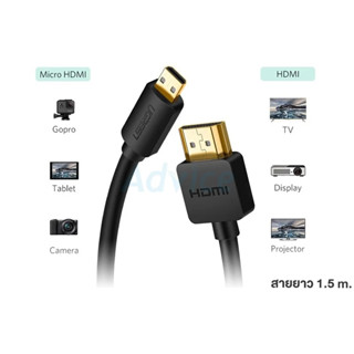 Cable HDMI 4K (V.2.0) TO Micro HDMI (1.5M) UGREEN 30102