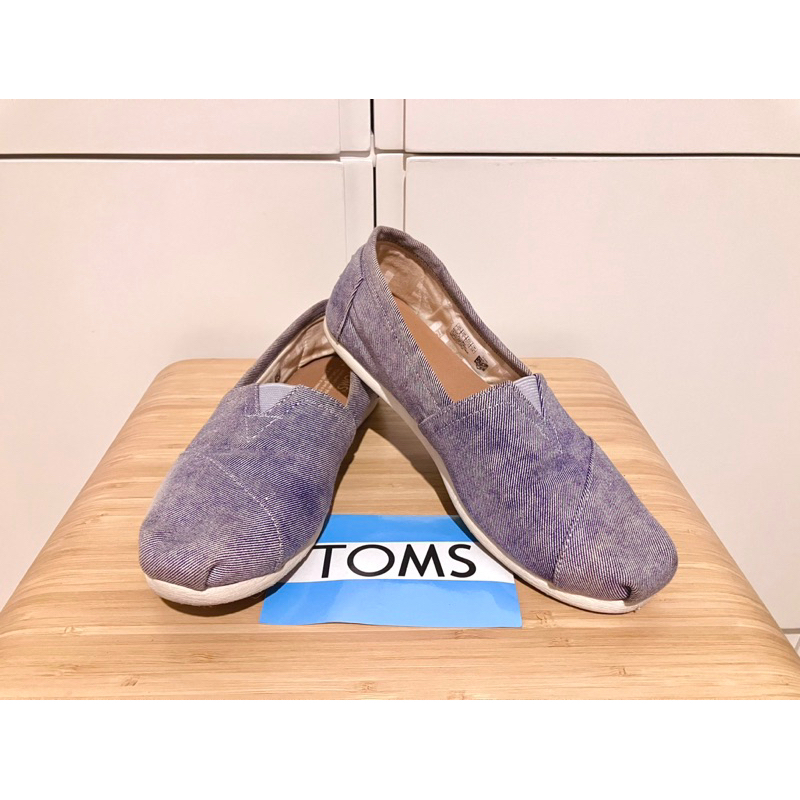 TOMS รองเท้าลำลองผู้หญิง สลิปออน สียีนส์ฟ้าอ่อน w7 [แท้ shop thai มือสอง]