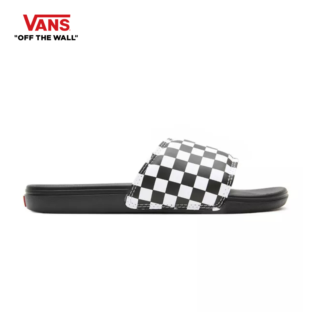 VANS LA COSTA SLIDE-ON - (CHECKERBOARD) TRUWHT/BLK รองเท้าแตะชาย หญิง