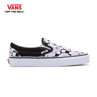 VANS CLASSIC SLIP-ON - HIBISCUS CHECK BLACK รองเท้า ผ้าใบ VANS ชาย หญิง