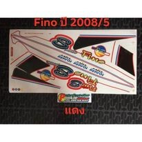 สติ๊กเกอร์  FINO ฟีโน่  สีแดง ปี 2008 รุ่น 5