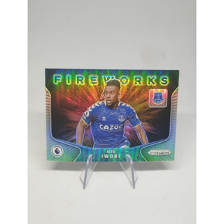 Alex Iwobi Premier League Soccer Cards Fireworks Silver Panini Prizm 2021 - 2022