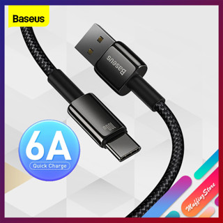 💜ถูกจริง/ส่งไว📦Baseus สายชาร์จ Huawei 100W / 66W Type C รองรับ SuperCharge 6A QC3.0 Xiaomi CHARGE TURBO