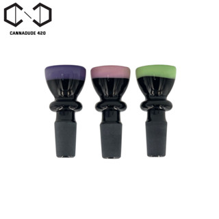 Small cup bowl 14mm โจ๋แจกันแก้ว โจ๋ บ้องแก้ว Pastel Black S07