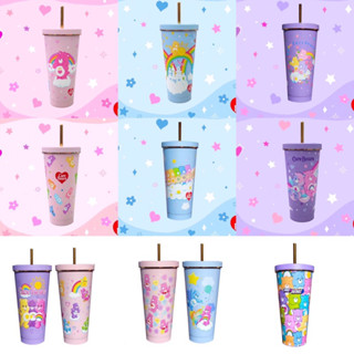 แก้วเก็บอุณหภูมิ Care Bears (750ml) พร้อมหลอดและแปรงล้าง