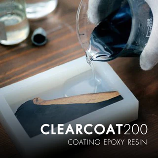 CLEARCOAT200 อีพ็อกซี่เรซิ่นใส แข็ง เงามาก ไม่ฉุน เคลือบใส งานเครื่องประดับ งาน diy เคลือบเคสมือถือ [ชุด L - 3 กก.]