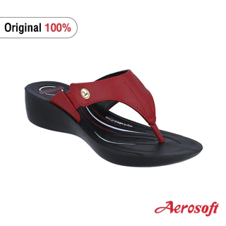 รองเท้าแตะ ผู้หญิง แบบหนีบ(หูคีบ) ส้นสูง Aerosoft (แอโร่ซอฟ) รุ่น LC3802