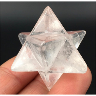 1 Inch Clear Quartz  Merkaba Stars For Reiki Healing, chakra balancing, Crystal Grid, clear Quartz Crystal Merkaba