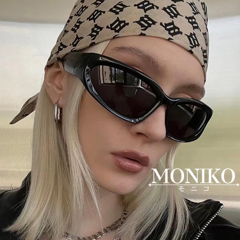 MONIKO แว่นตากันแดด สไตล์พังก์ วินเทจ แฟชั่น สําหรับผู้หญิง ผู้ชาย Sungglasses
