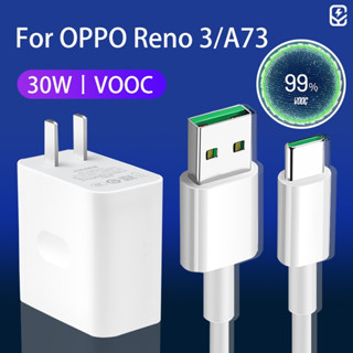 สายชาร์จ OPPO 30W Charger SUPER VOOC Type-C Micro Cord Charger For reno3 reno 3pro K3 Realme X2 A95/A94/F19