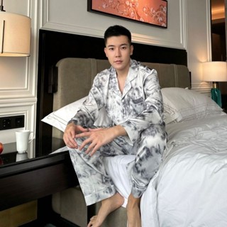 ชุดนอนผู้ชาย Tie-dye pajamas (premium silk satin)