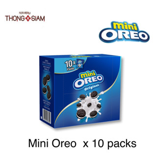 ใหม่ Oreo Mini Original โอรีโอ มินิคุกกี้สอดไส้ครีม (รสวานิลลา)  20.4 กรัม x 10 ถุง BBE: 04/2024