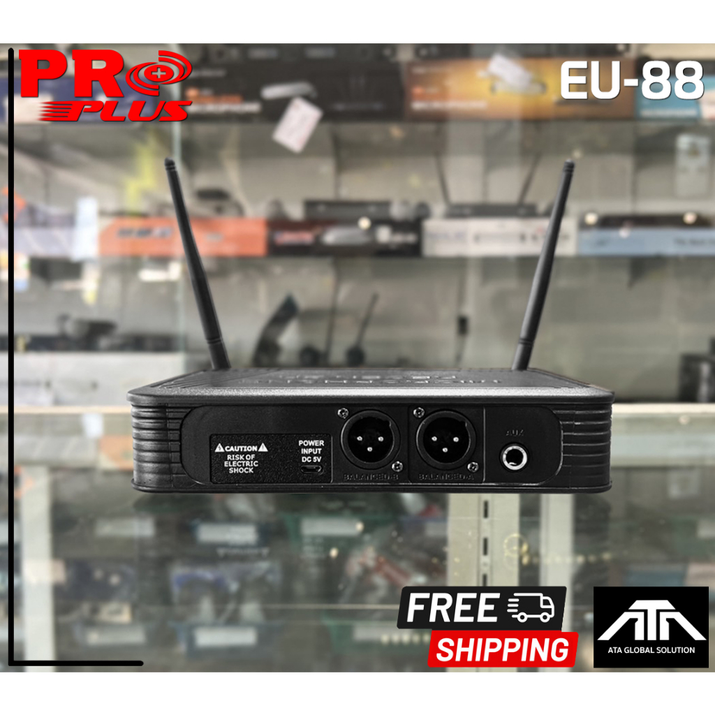 ส่งฟรี PROPLUS EU-88 EU88 ไมค์ลอย คลื่นความถี่ใหม่ คลื่น UHF รับอนุญาตจาก กสทช ไมค์ไร้สาย proplus eu88 eu 88