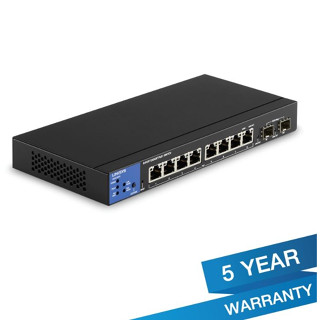 LINKSYS LGS310MPC Managed Gigabit Switches 8 Port + 2SFP,PoE+ (สวิตซ์)