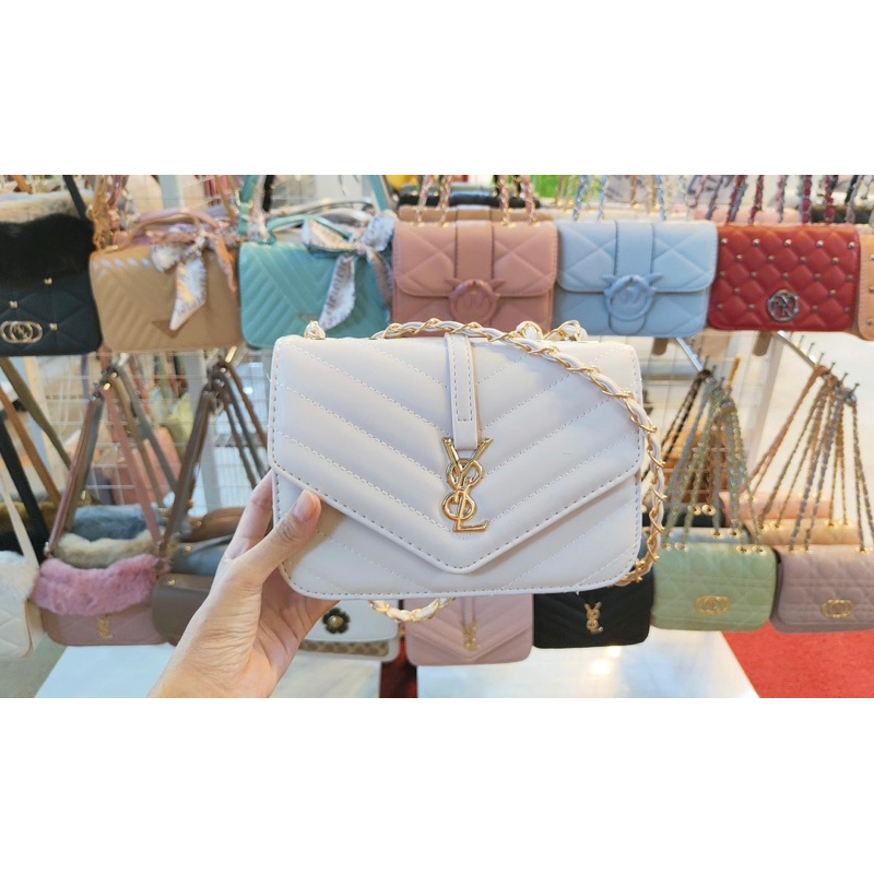 YSL กระเป๋าสะพายข้างงานแฟชั่น