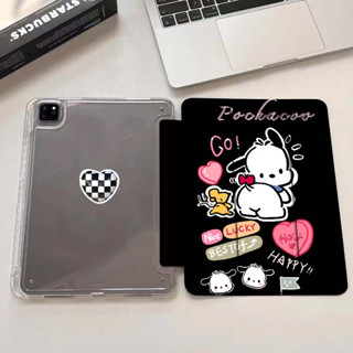 แผ่นหลังอะครีลิ เคส Gen10 10.9 Gen8 9 10.2 เคสไอแพด2021 Air4 5 10.9 11pro Case ใส่ปากกาได หลังโปร่งใส วัสดุอะคริลิ