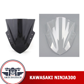 ชิวหน้า ใช้กับ Kawasaki Ninja300 Ex300 2013-2017 ชิวหน้ามอเตอร์ไซค์ กระจกหน้ารถ