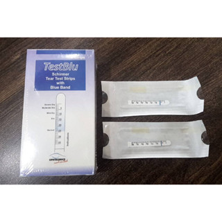 กระดาษทดสอบน้ำตา Schirmer Tear Test ใช้สำหรับวัดปริมาณน้ำตา แบบแถบสีฟ้า