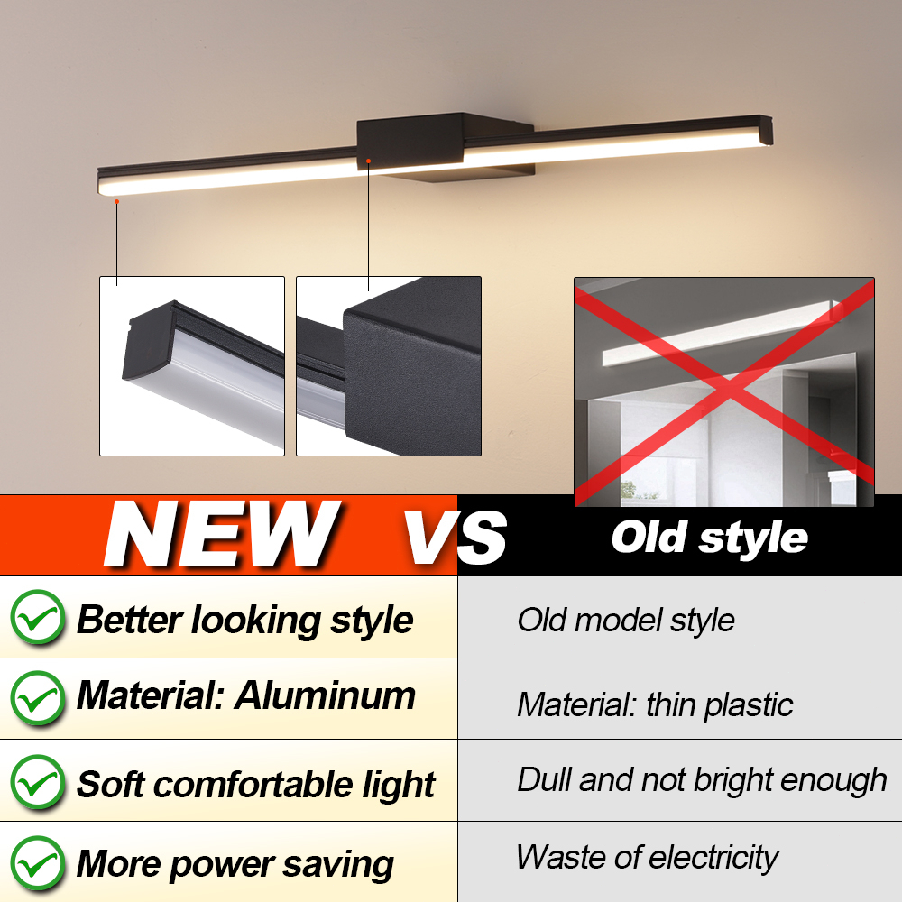 LUCKYLED *พร้อมส่งจากไทย* LED ไฟห้องน้ำ ตู้เครื่องแป้ง ห้องแต่งตัว เรียบง่าย ทันสมัย ​​เติมแสงสว่าง Mirror Light 镜前灯 - รูปที่ 5