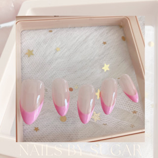 NAILS by Sugar 💕 เล็บเจลแท้ เฟร้ชปลายชมพู สไตล์ลูกคุณ