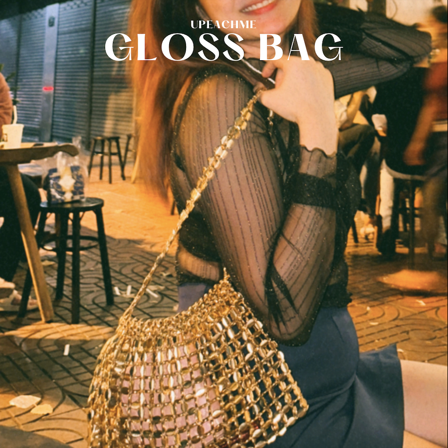 ✨243฿ ไลฟ์✨GLOSS SHOULDER BAG I พร้อมส่ง ถูกสุดในโชปี้ กระเป๋าสะพายไหล่สีเงินอะไหล่เมทัลลิควิบวับ สำหรับตัวมัมมารดา