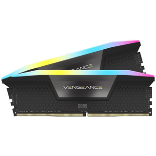 64GB (32GBx2) DDR5 5600MHz RAM (แรมพีซี) CORSAIR VENGEANCE RGB DDR5 FOR AMD (BLACK) (CMH64GX5M2B5600Z40K)