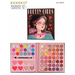 พาเลท อายแชโดว์ PRETTY GIRLS 8+60 PACE &amp; EYES COLOR PALETTE