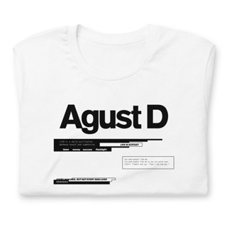 Agust D T-shirt เสื้อยืดผ้า Cotton 100%  ไม่หด ไม่ย้วย