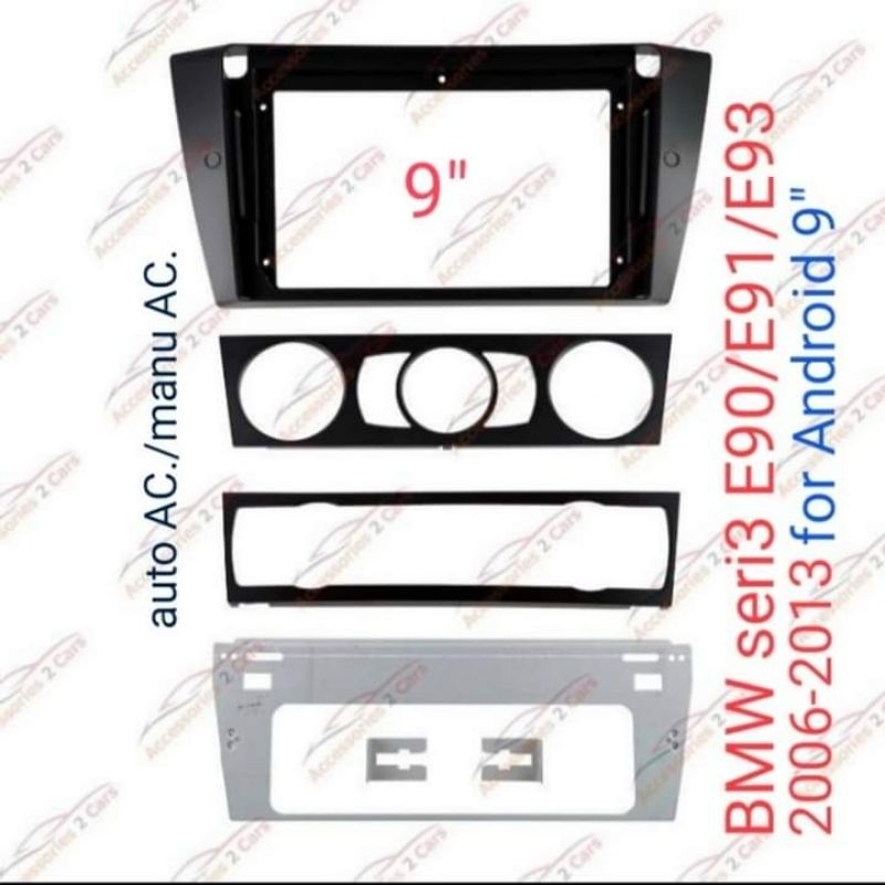 หน้ากากวิทยุ  BMW seri3 E90 E91 E92 E93 สำหรับเปลี่ยนจอ android9" ที่ เจ้าของรถ ตาม และ กังวล เรื่อง