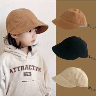 [พร้อมส่ง] หมวกเด็ก 12เดือน-5ปี รอบหัว:50-52 cm. หมวกแก๊ป (Cap) ปีกกว้าง ทรงมินิมอลสไตล์เกาหลี หมวกแฟชั่น