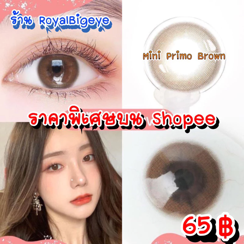 ส่งด่วนทุกวัน‼️คอนแทคเลนส์ Mini Primo Brown - Kitty Kawaii ขนาดมินิ