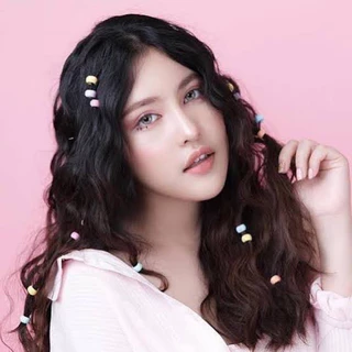 [พร้อมส่ง 60 เม็ด] ลูกปัดเม็ดกลมติดผมสีพาสเทล ยุค 90 สีสันสดใส ราคาถูก ติดผมสำหรับเด็กและผู้ใหญ่ ติดแน่น ไม่หลุดง่าย