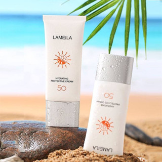 ครีมกันแดดหลอดขาว lameila กันเหงื่อกันน้ำ ให้ความชุ่มชื่นแก่ผิว spf50pa+++