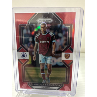 2022-23 Panini Prizm Premier League Soccer Cards West Ham United #50 Gianluca Scamacca/149