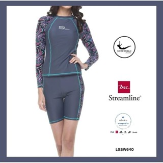 ชุดว่ายน้ำผู้หญิง BSC streamline ลดเยอะมาก(เสื้อ+กางเกง)มีซับในมีฟองน้ำกันUV