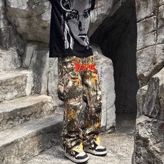 กางเกงขายาวผู้ชาย real tree pants camo กางเกงy2k สตรีท