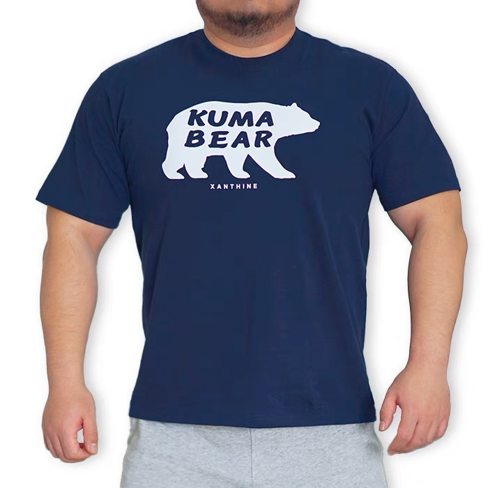 XANTHINE  เสื้อยืดลาย Kuma Bear สำหรับผู้ชายอวบ