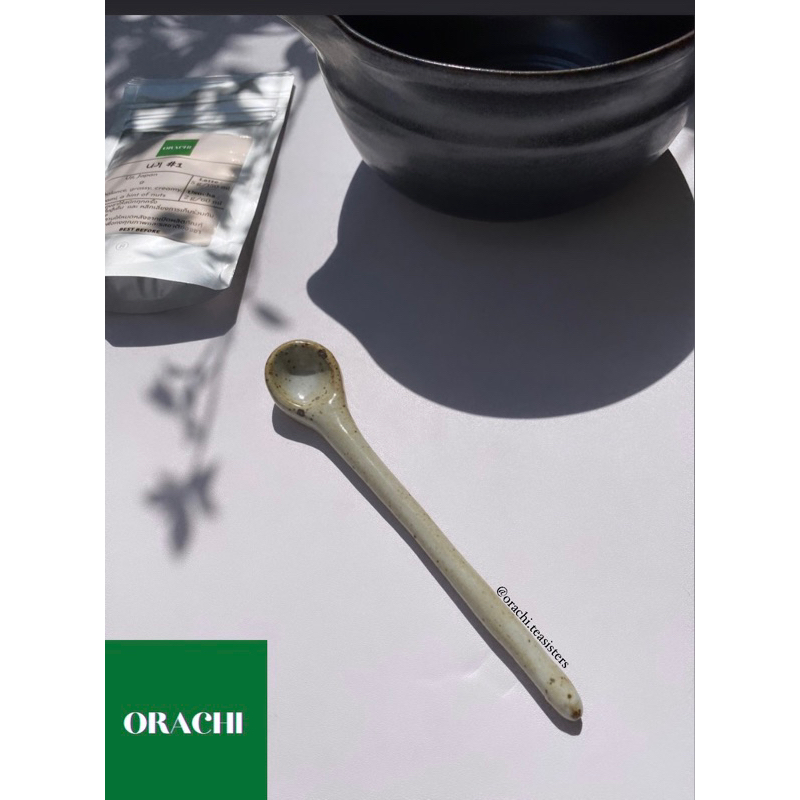 ORACHI | (คละสี) ช้อน ตัก มัทฉะ ช้อนเซรามิค