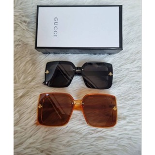 **พร้อมส่ง** แว่น GUCCI  กุชชี่ ทรงเหลี่ยม ประดับผึ้งทอง พร้อมกล่อง